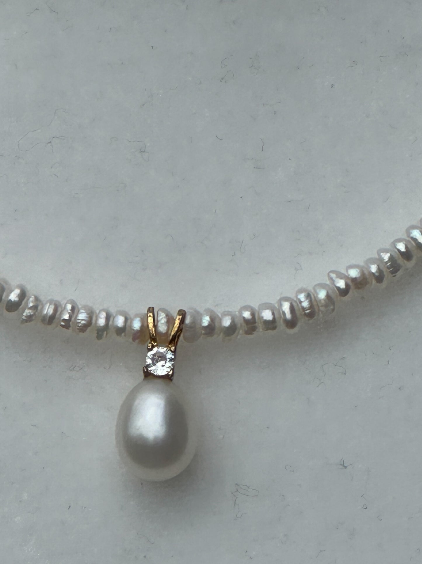 Pearl and Cubic Zirconia Necklace