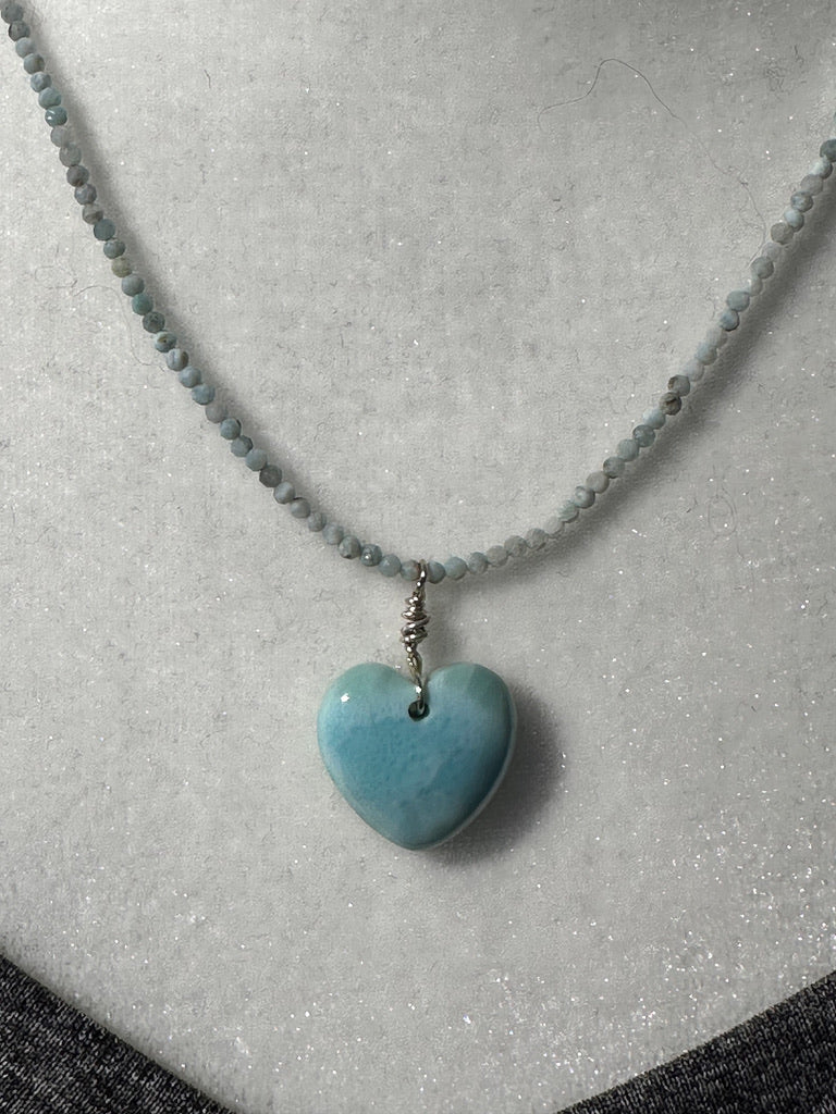 Larimar Heart Necklace