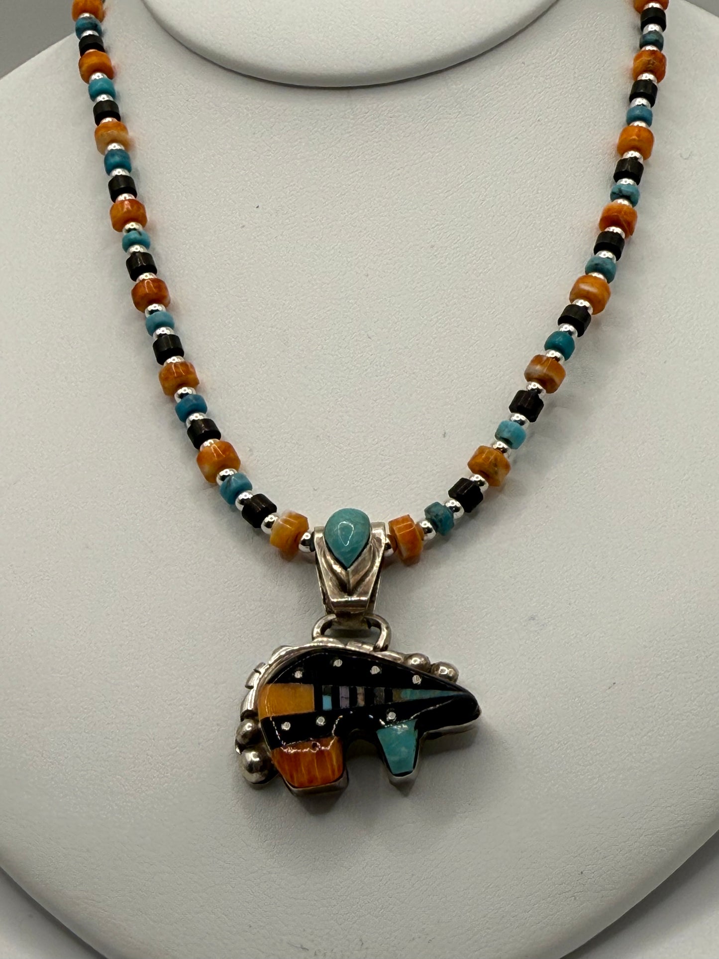 Multi-Stone Bear Necklace