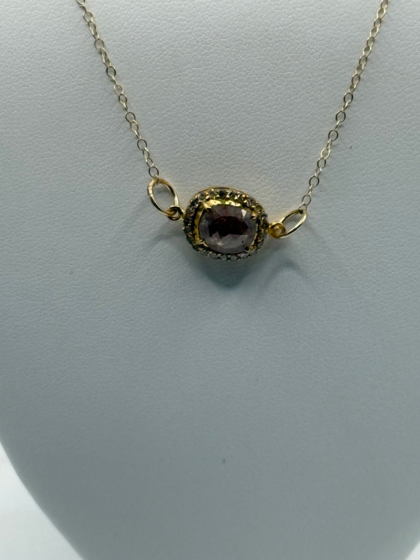 Raw Diamond 14K Necklace