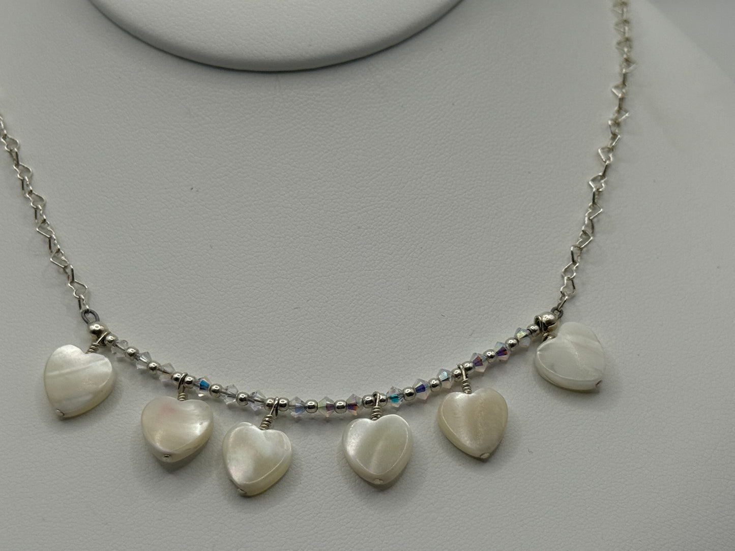 Mother of Pearl Heart Necklace