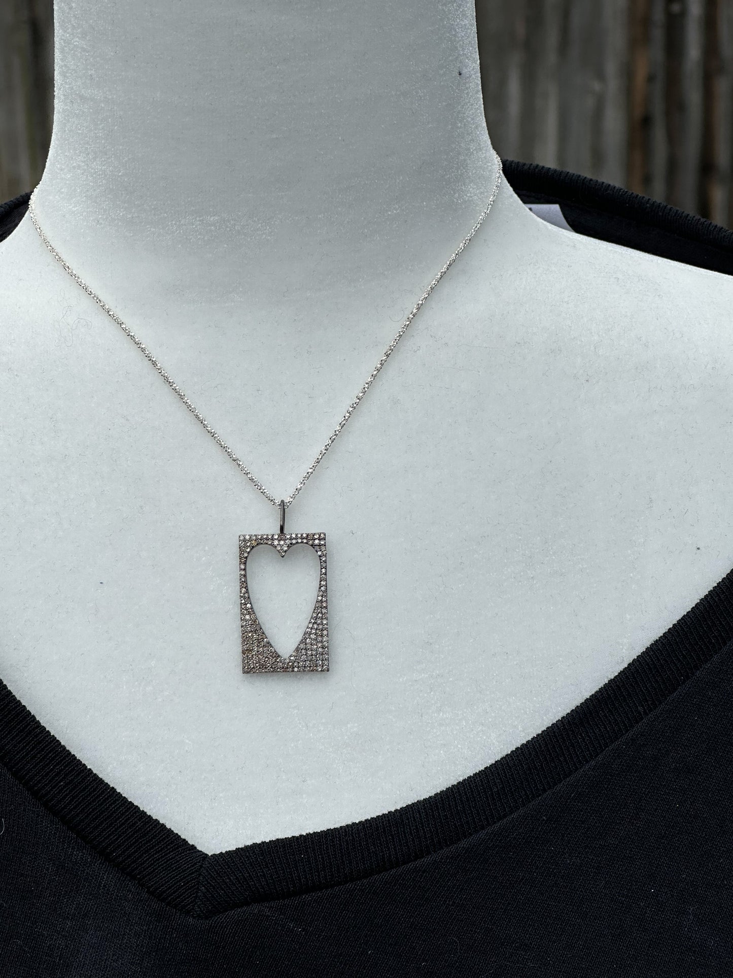 Diamond Open Heart Necklace