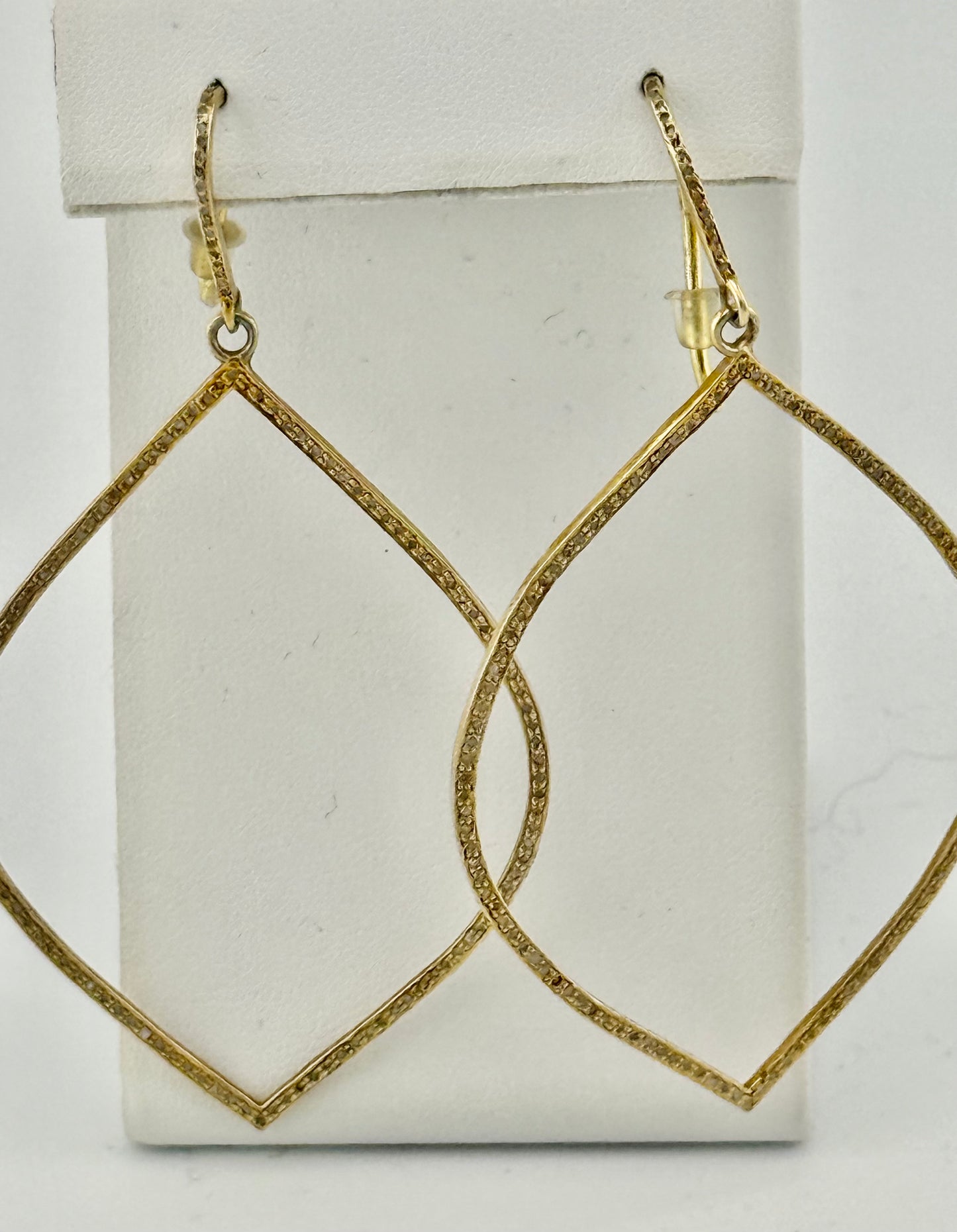 Diamond Gold Vermeil Earrings