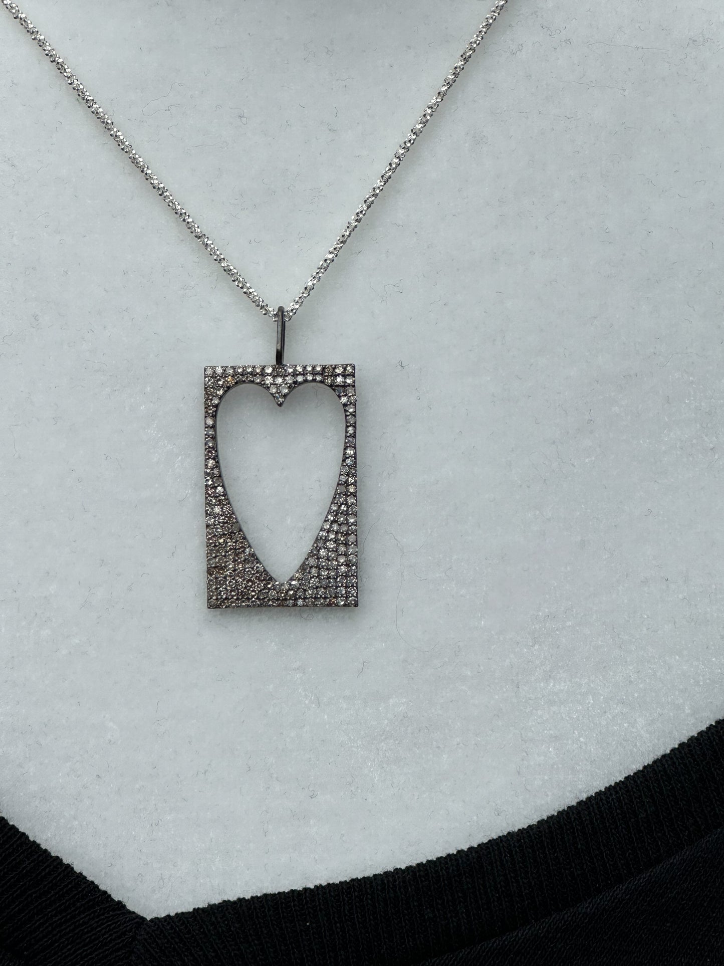 Diamond Open Heart Necklace