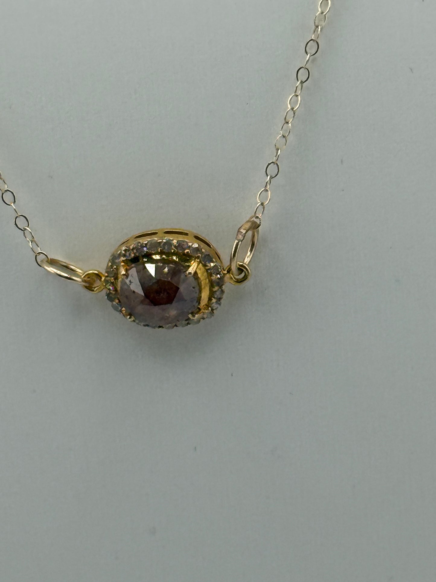 Raw Diamond 14K Necklace