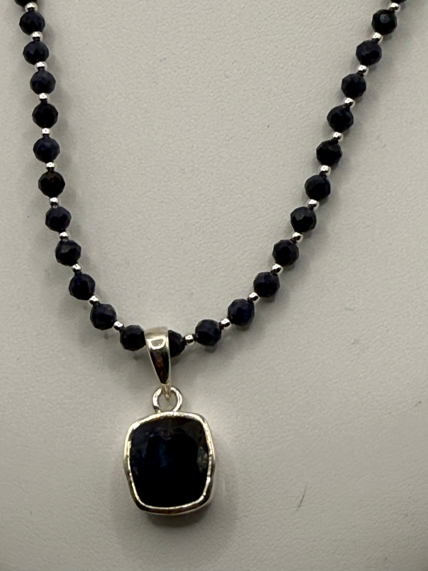 Sapphire and Sterling Silver Necklace
