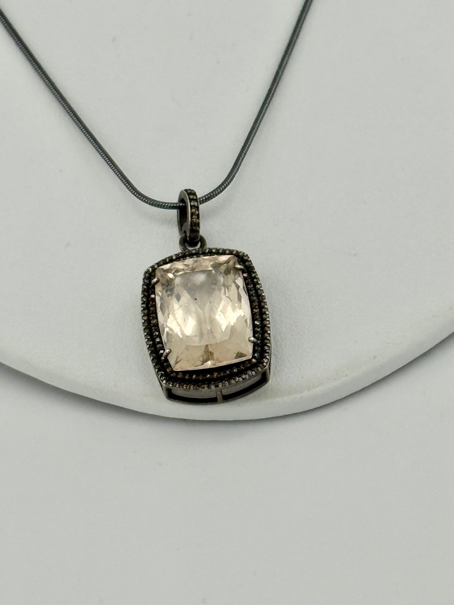 Morganite & Diamond Necklace