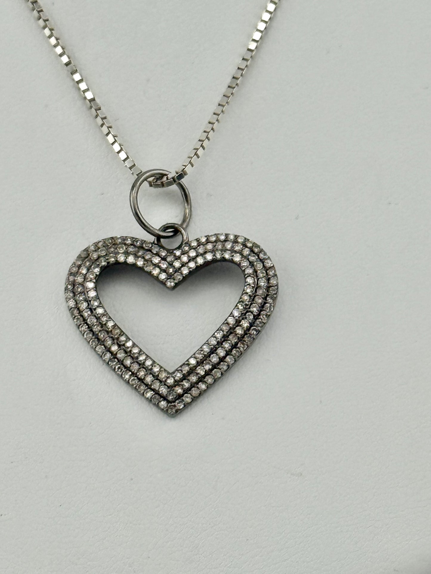 Open Heart Diamond Necklace