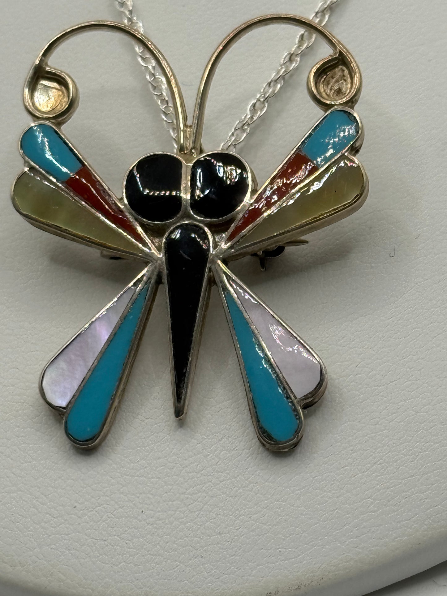 Multi Stone Dragonfly Necklace