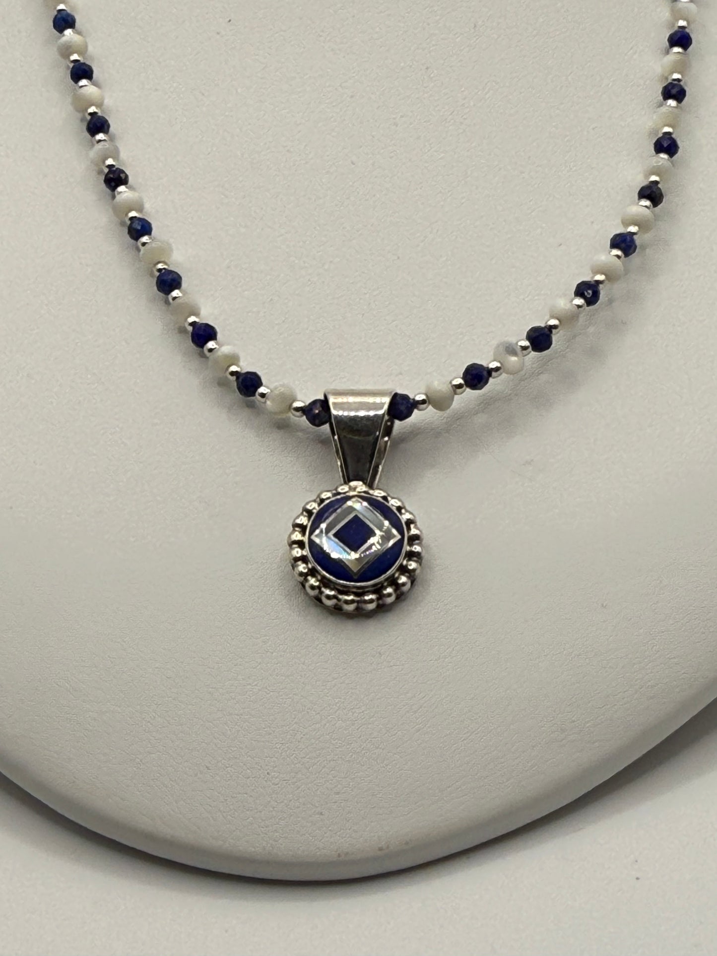 Lapis & Mother of Pearl Necklace