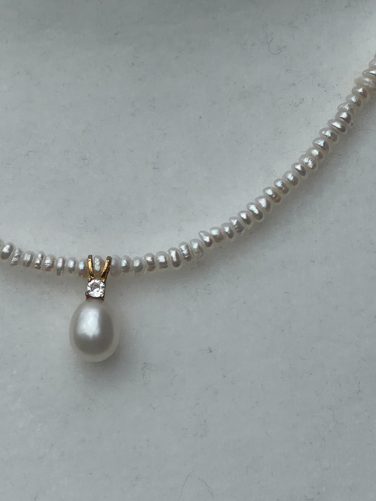 Pearl and Cubic Zirconia Necklace