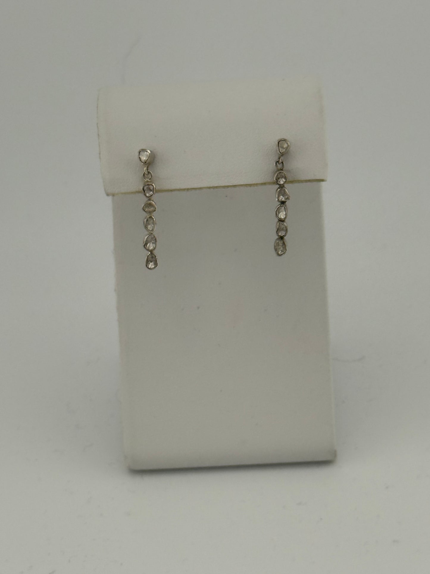 Diamond dangle earrings