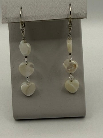 MOP Heart Earrings