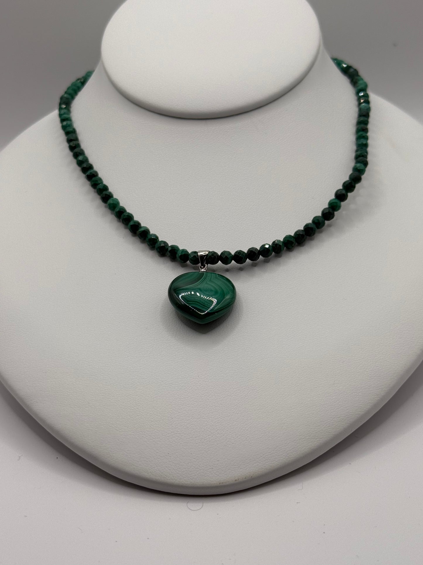 Malachite Heart Necklace