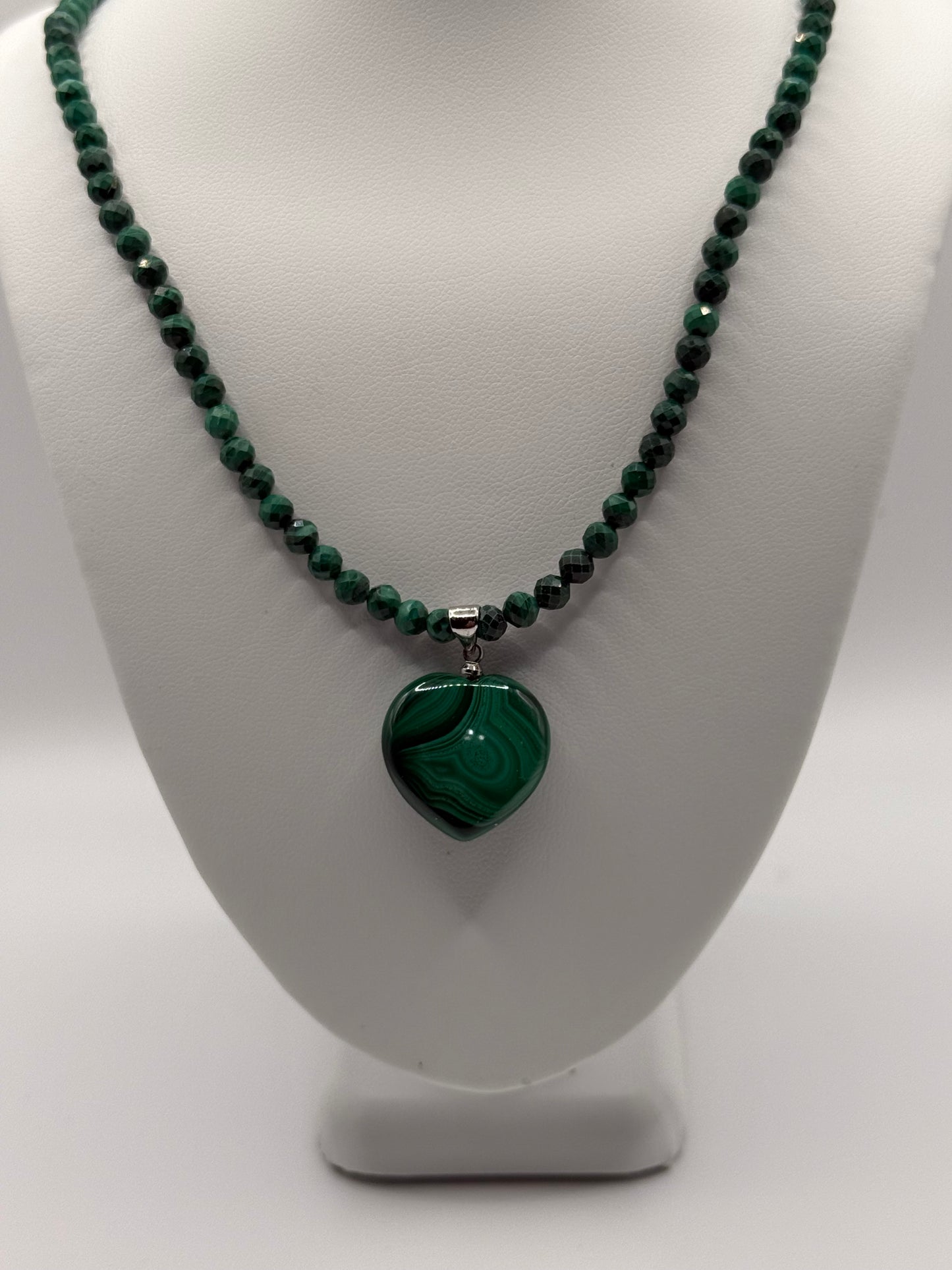 Malachite Heart Necklace