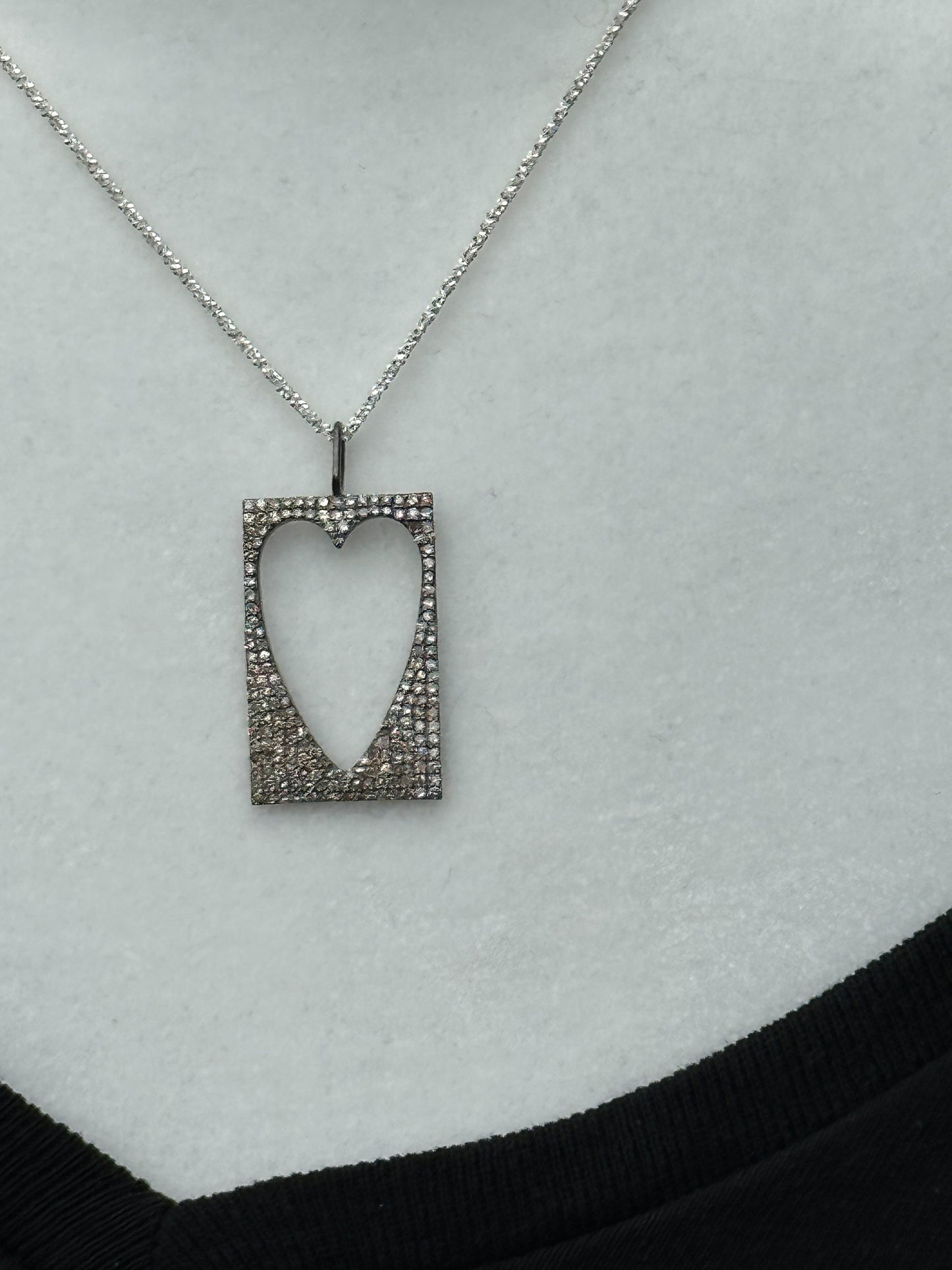 Diamond Open Heart Necklace