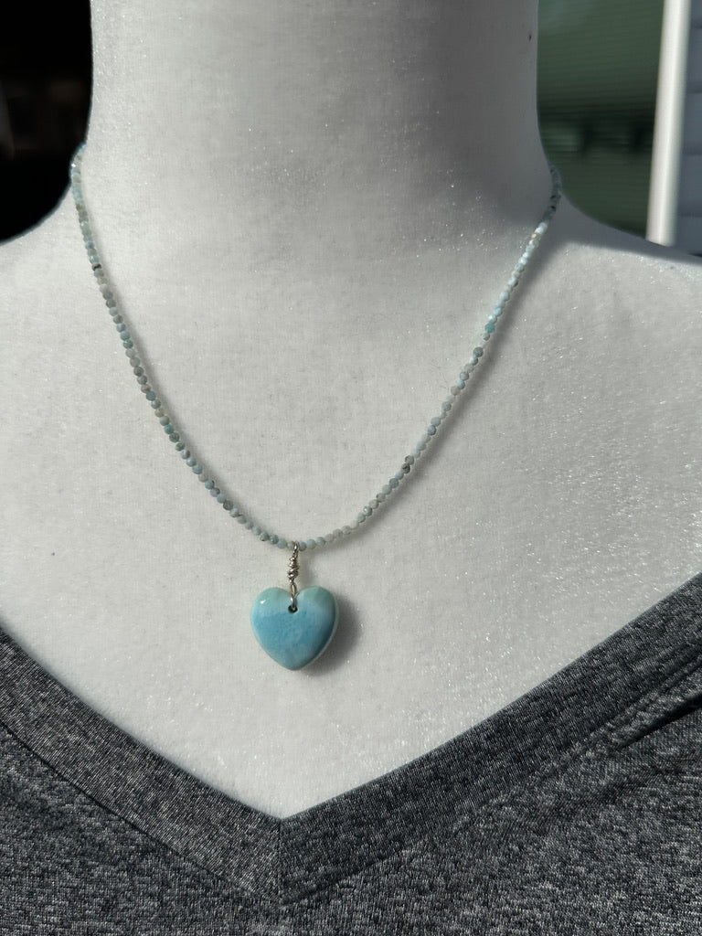 Larimar Heart Necklace