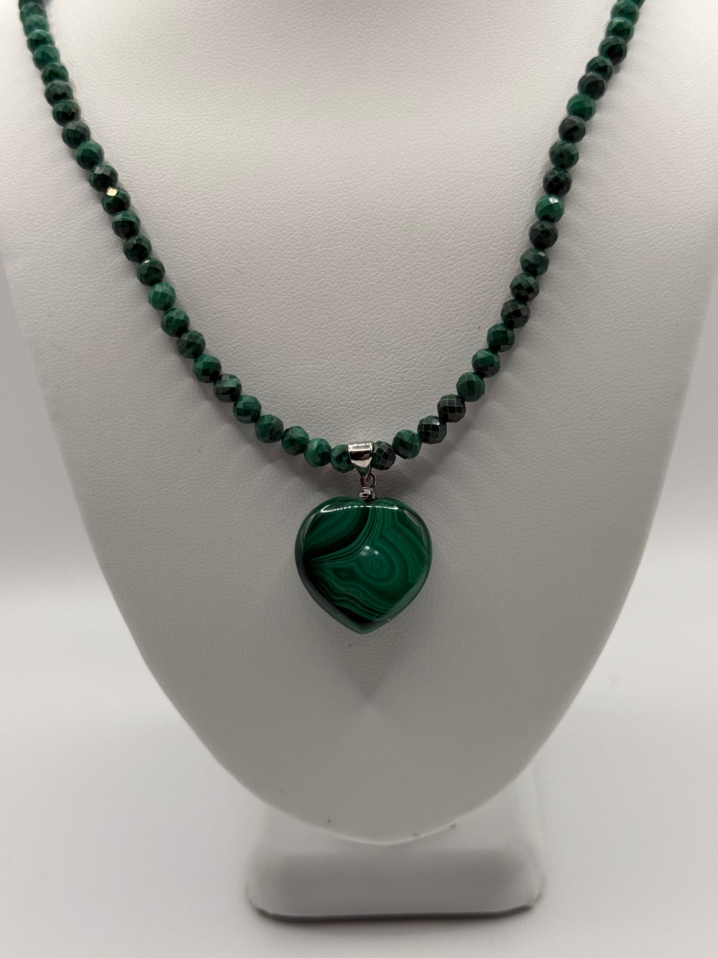 Malachite Heart Necklace