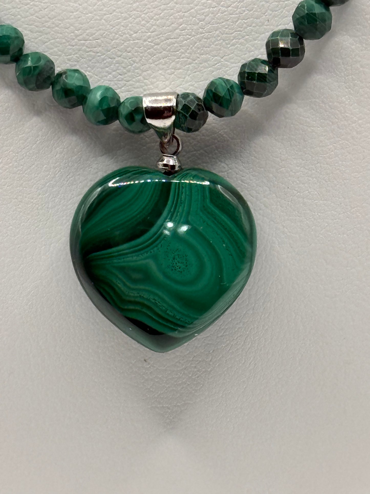 Malachite Heart Necklace