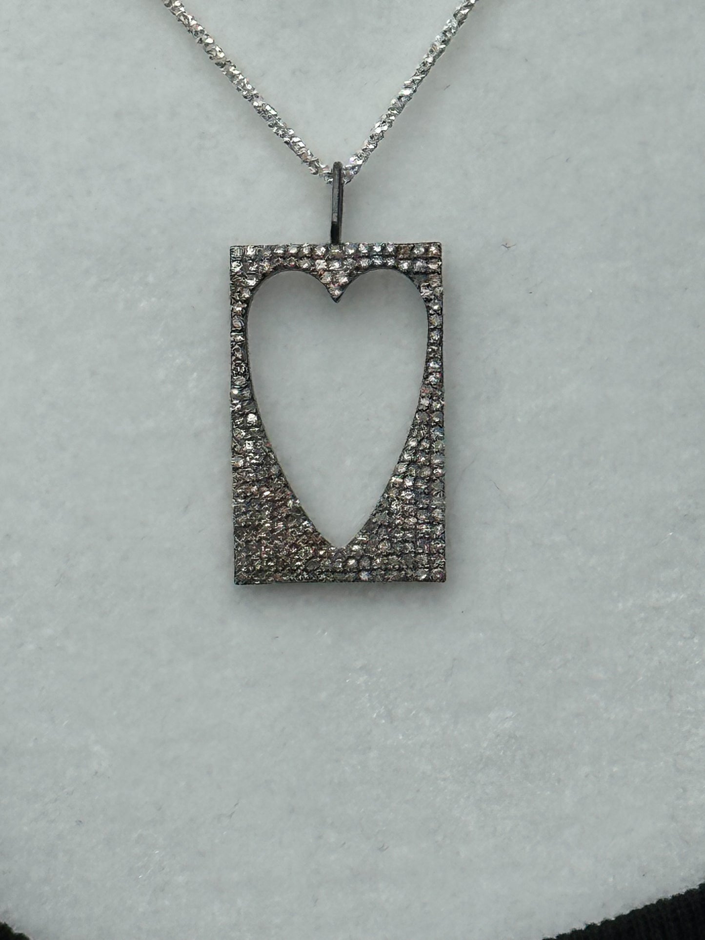 Diamond Open Heart Necklace