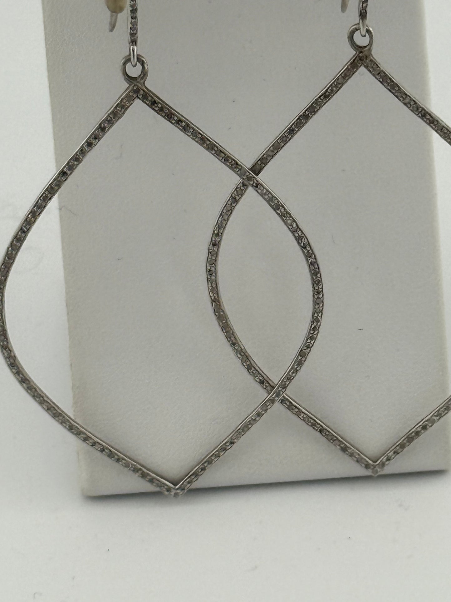 Diamond Tear Earrings
