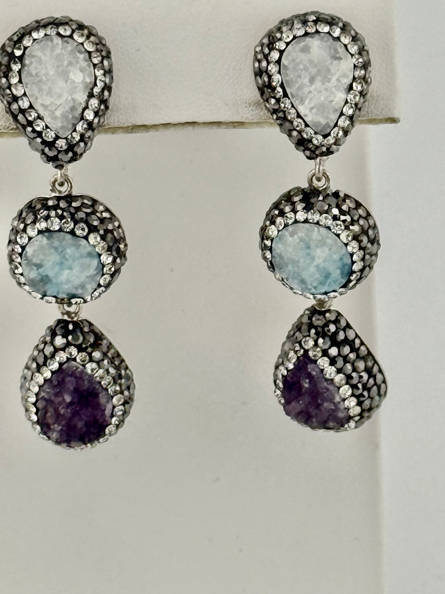 Raw Multi-Stone Earrings