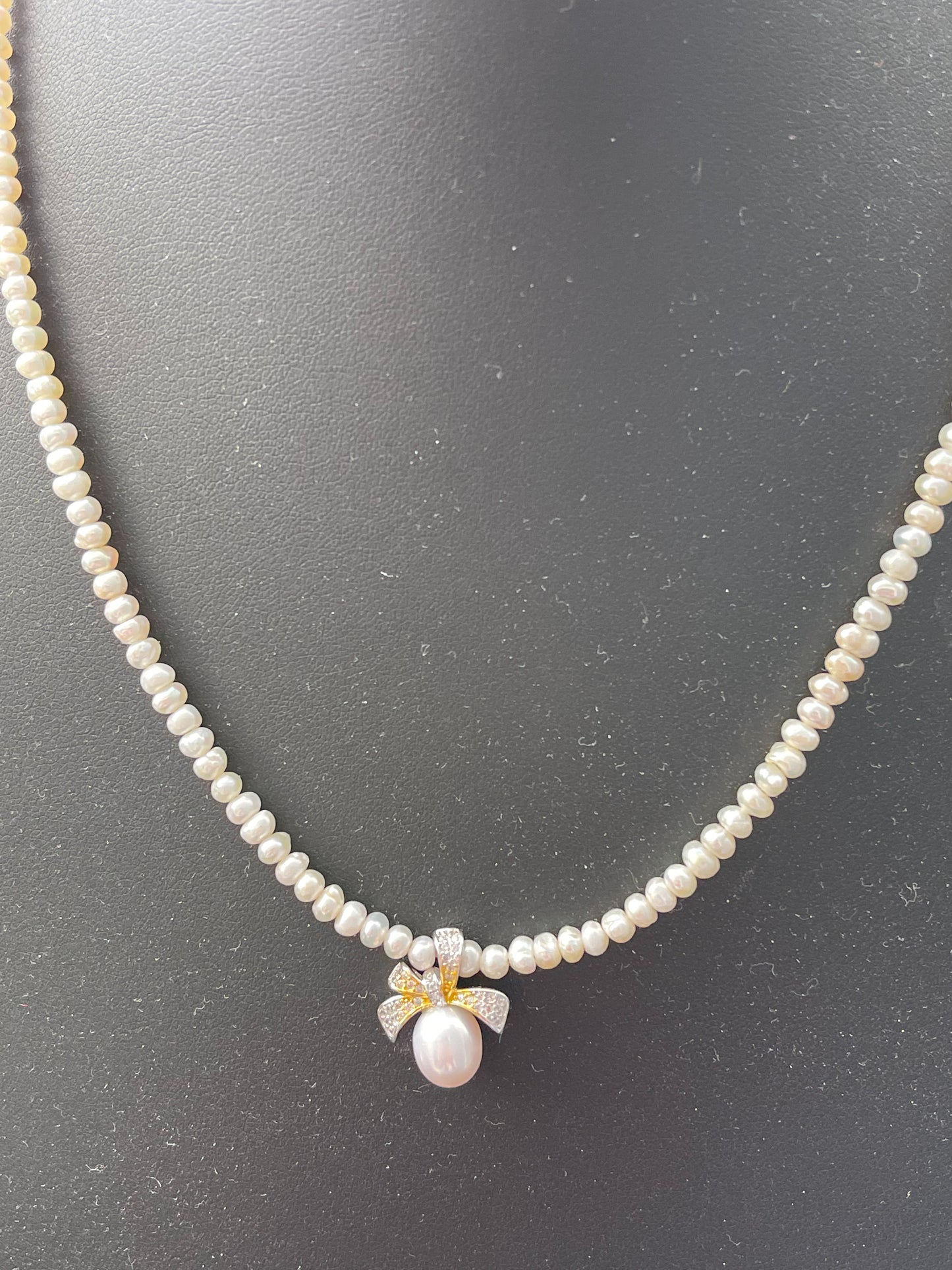 Pearl and Cubic Zirconia Necklace