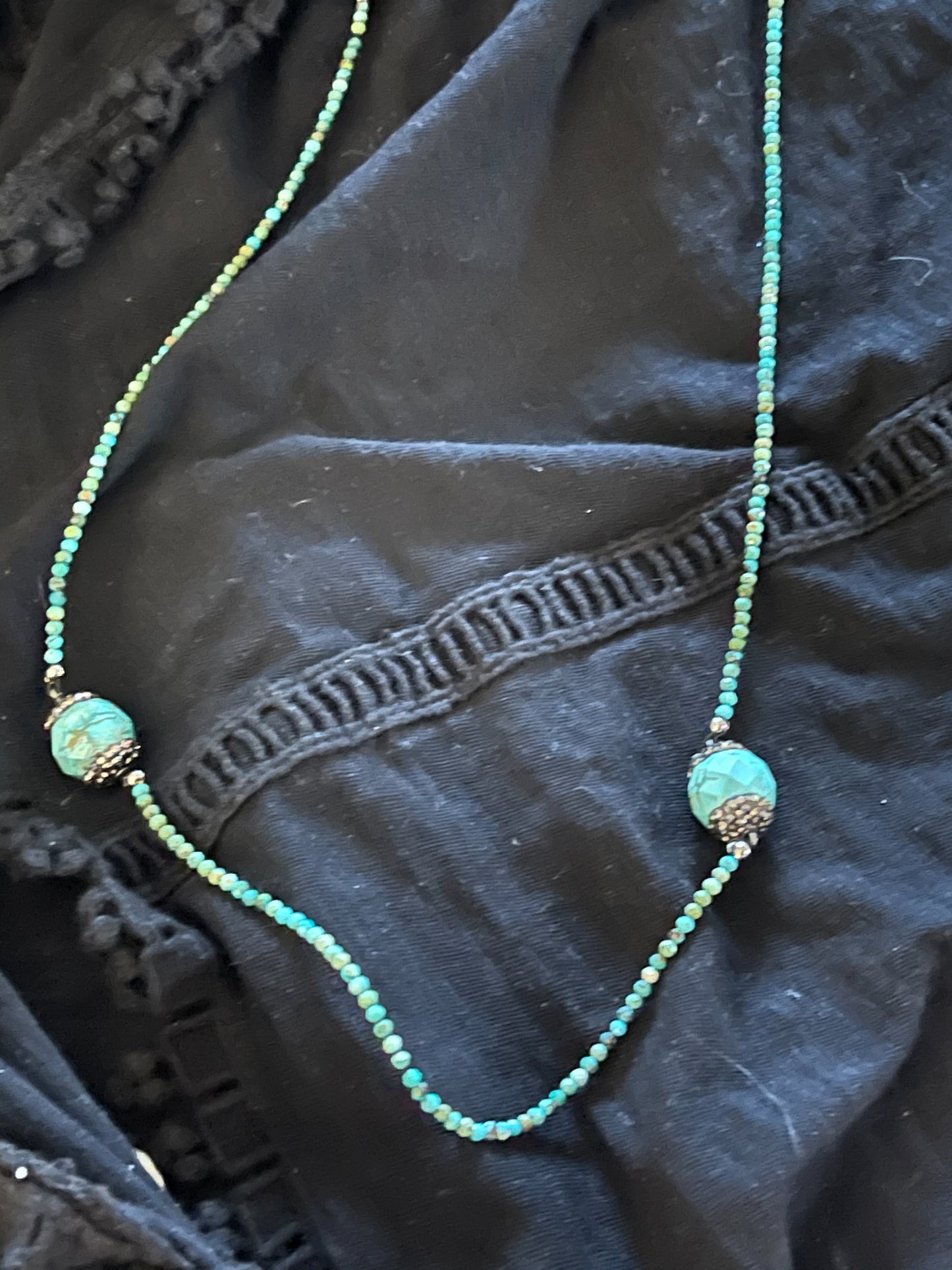 Turquoise and Swarovski Crystal Necklace