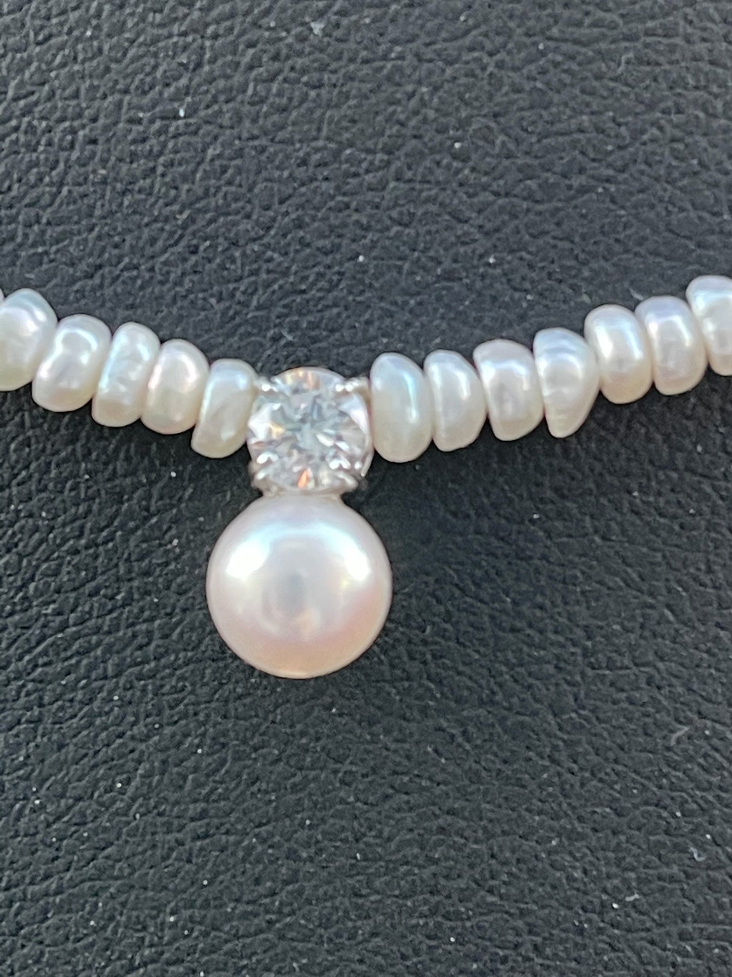 Pearl and Cubic Zirconia Necklace