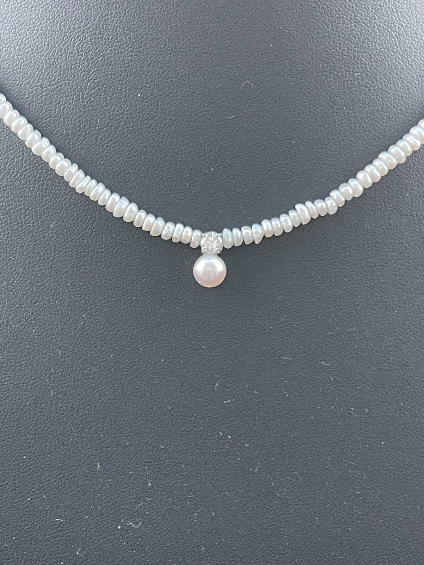 Pearl and Cubic Zirconia Necklace