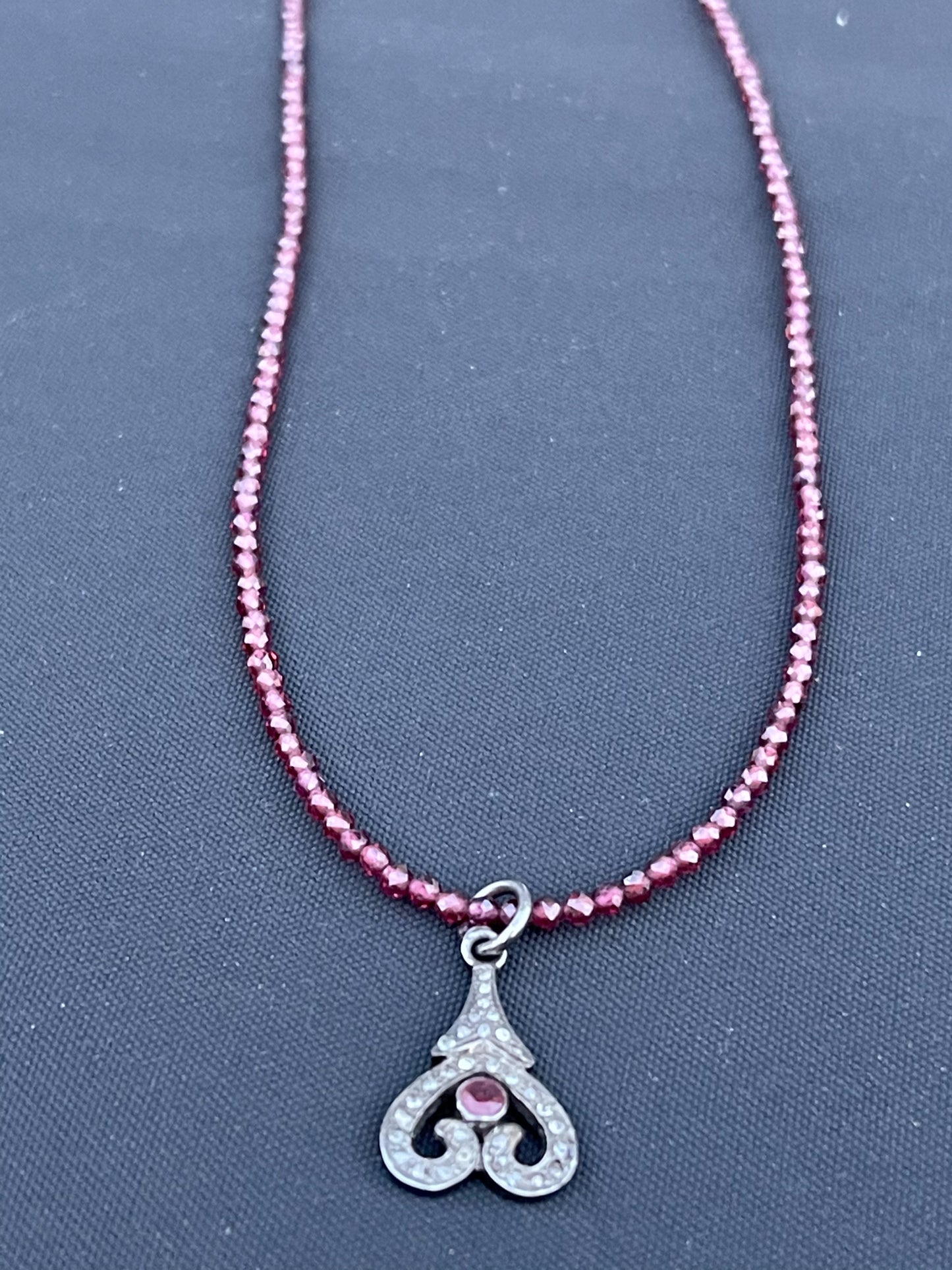 Garnet, Diamond and Ruby Necklace