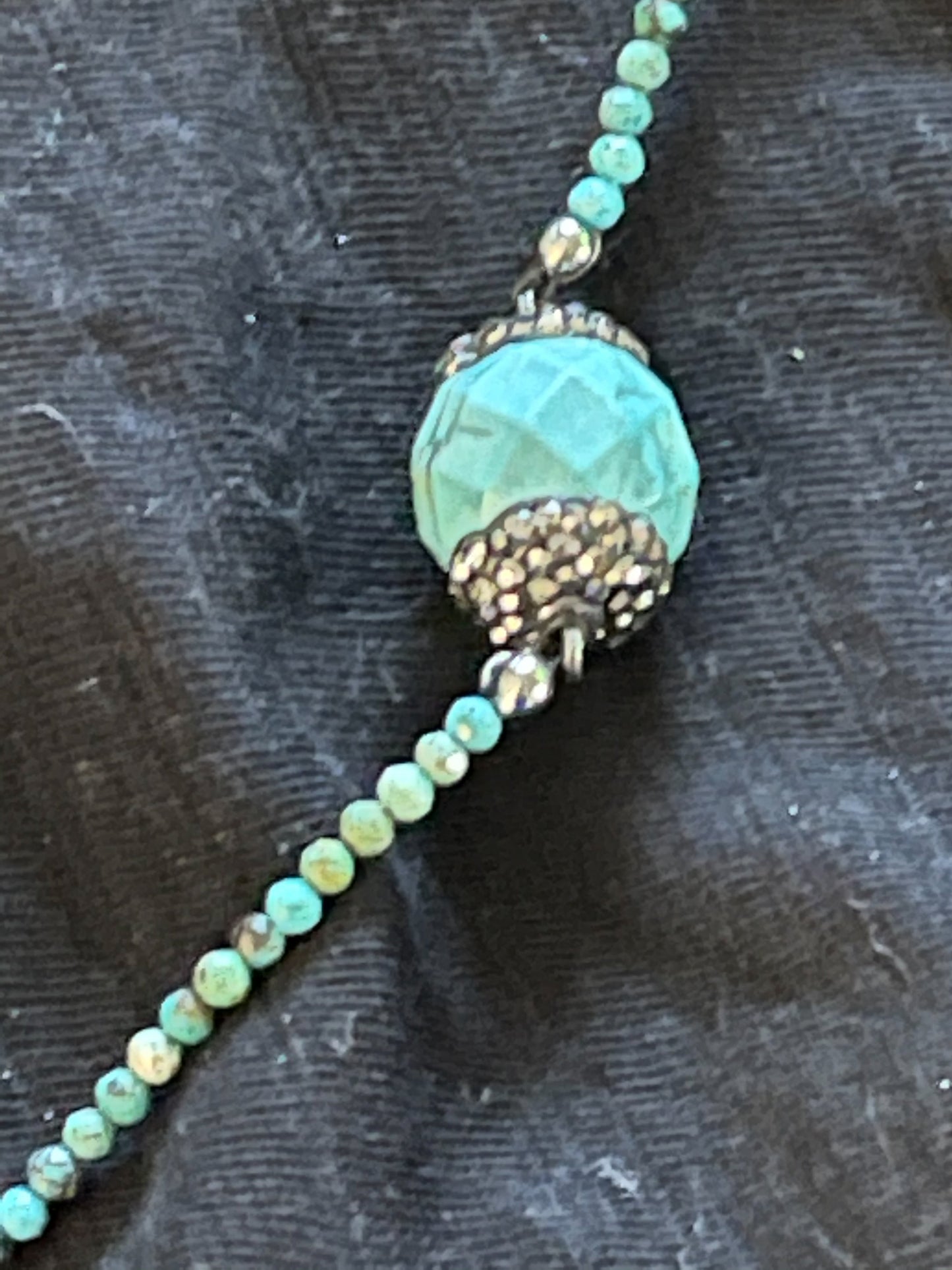 Turquoise and Swarovski Crystal Necklace