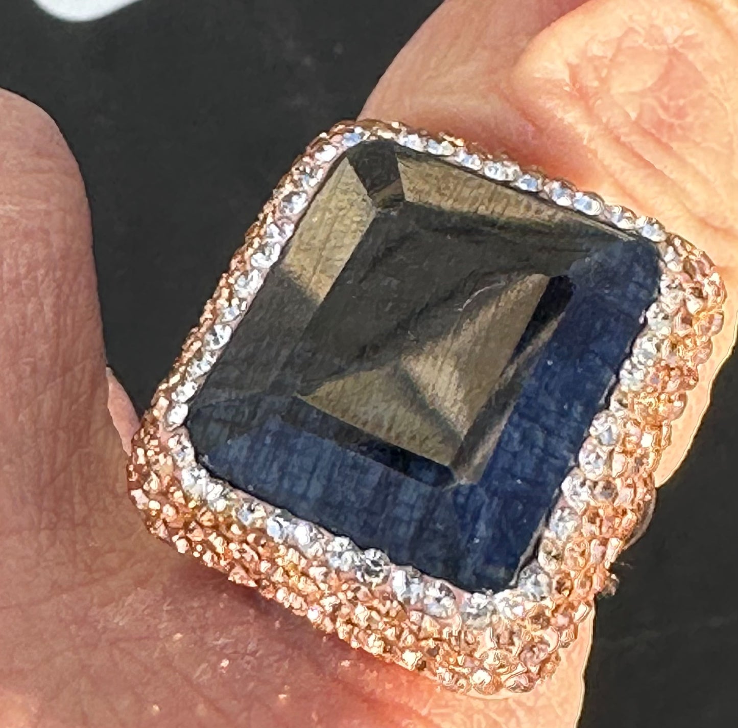 Sappphire Adjustable Ring