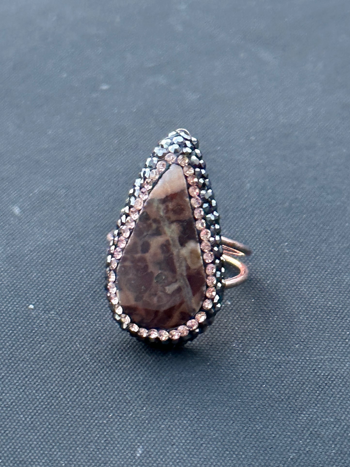 Starburst Jasper adjustable ring