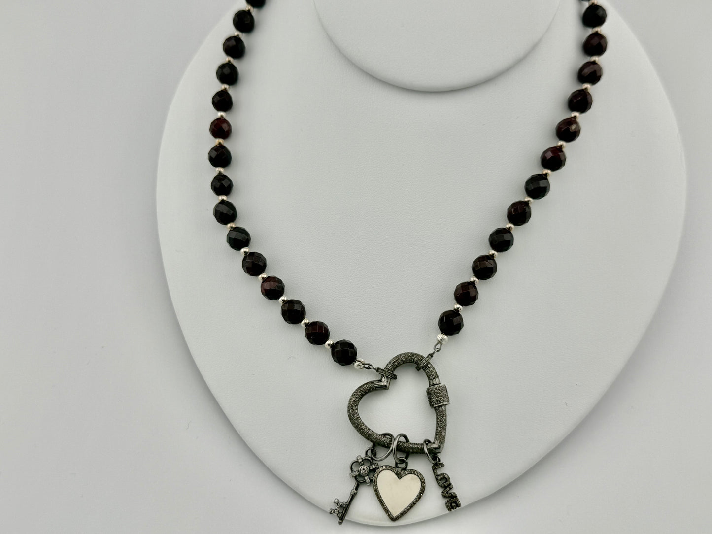 Garnet & Diamond Necklace