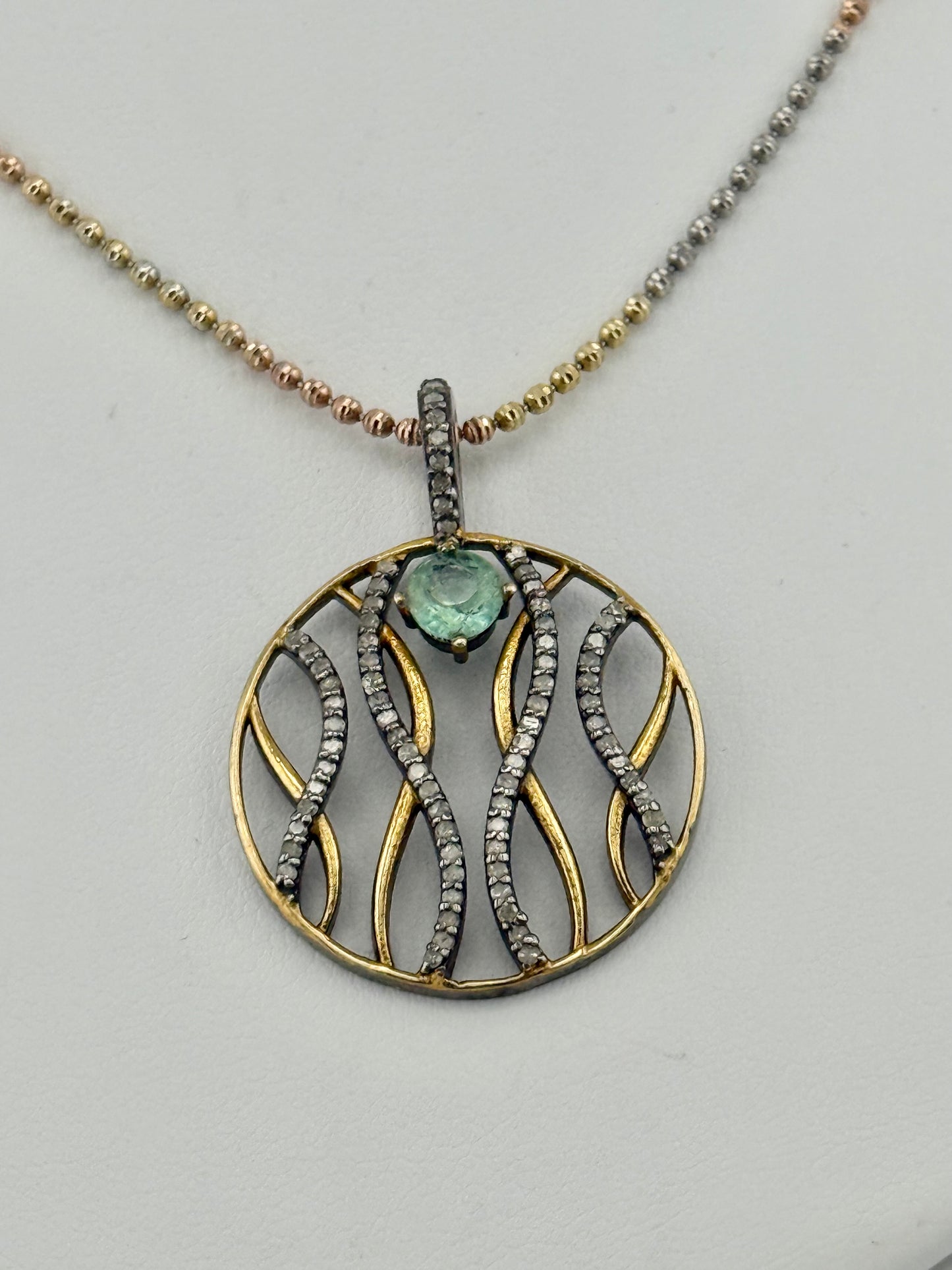 Peridot & Diamond Necklace