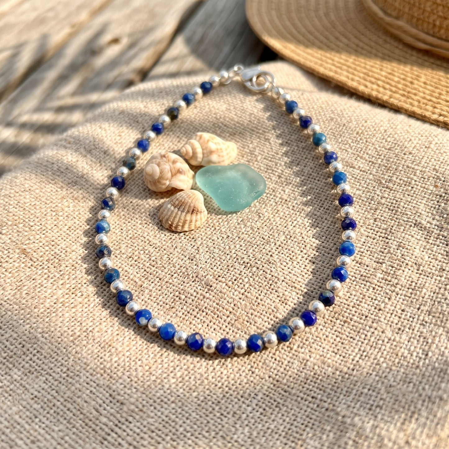 Lapis and Sterling Silver Bracelet