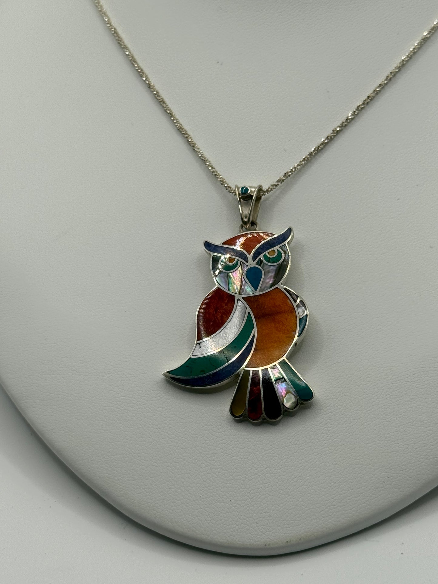 Multi-Stone Owl Necklace