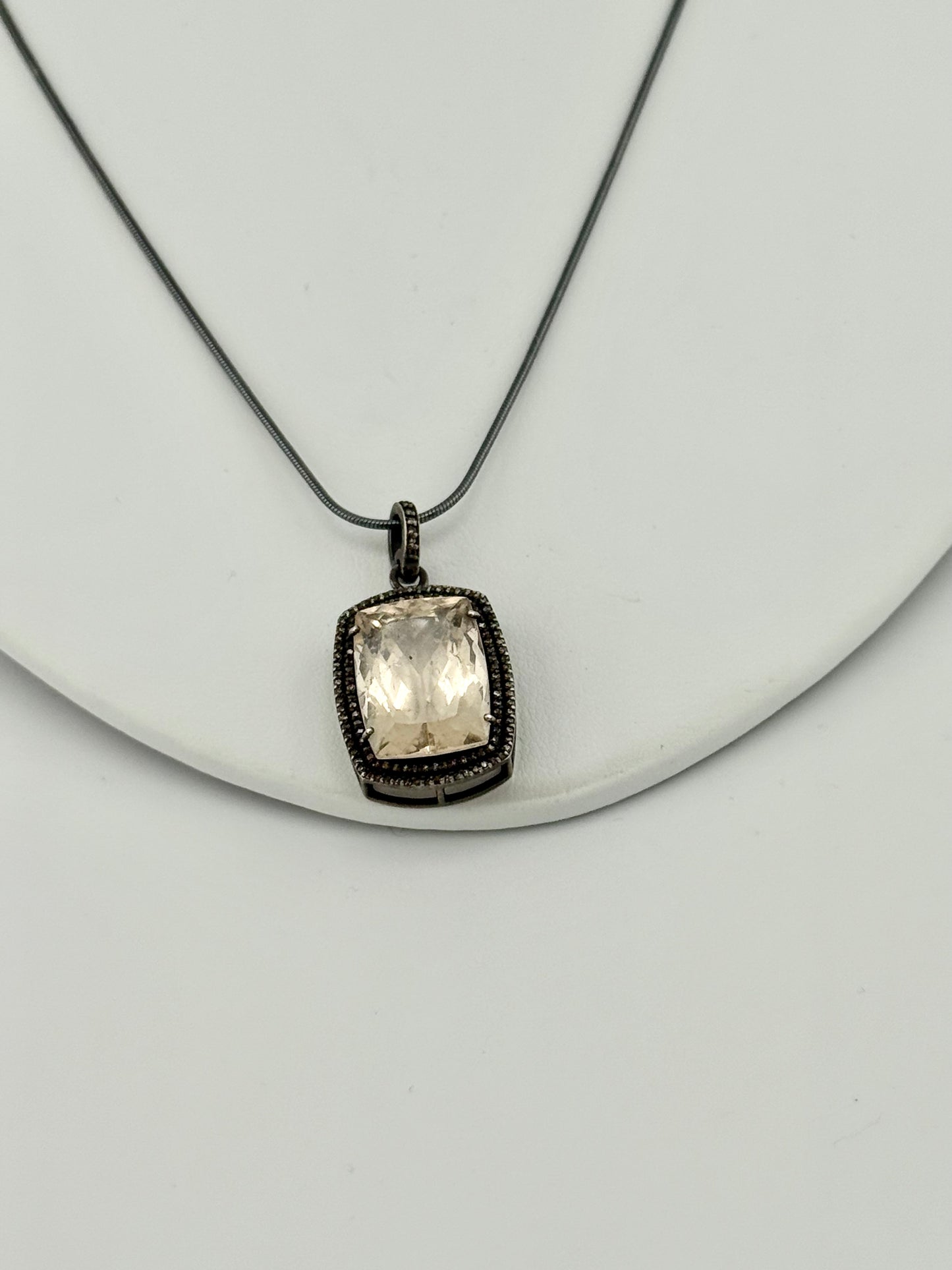 Morganite & Diamond Necklace