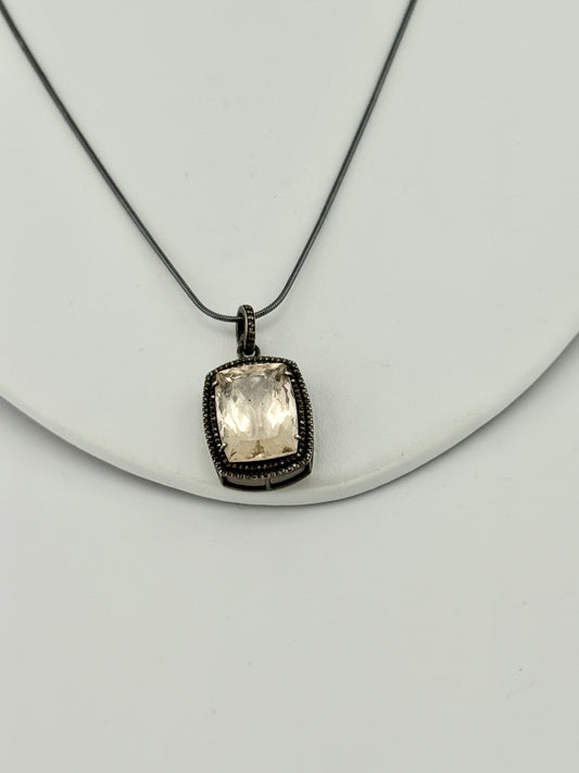 Morganite & Diamond Necklace