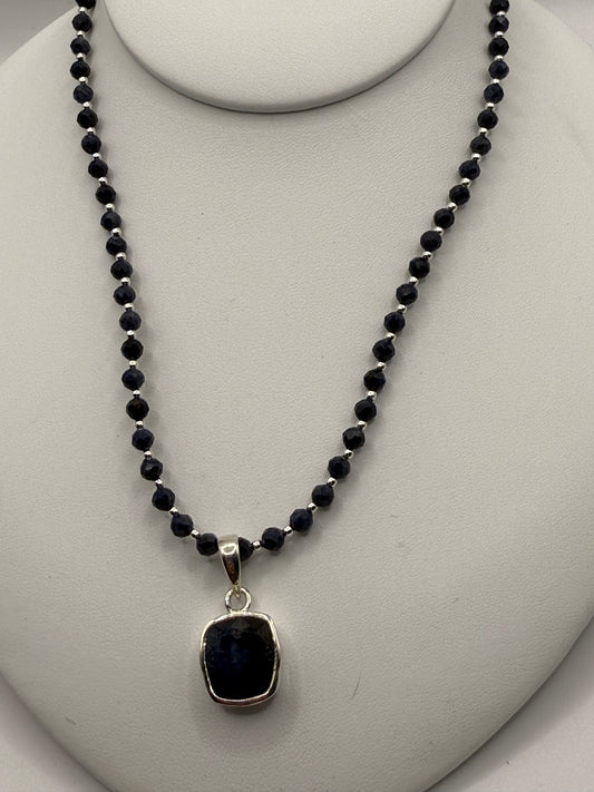Sapphire and Sterling Silver Necklace