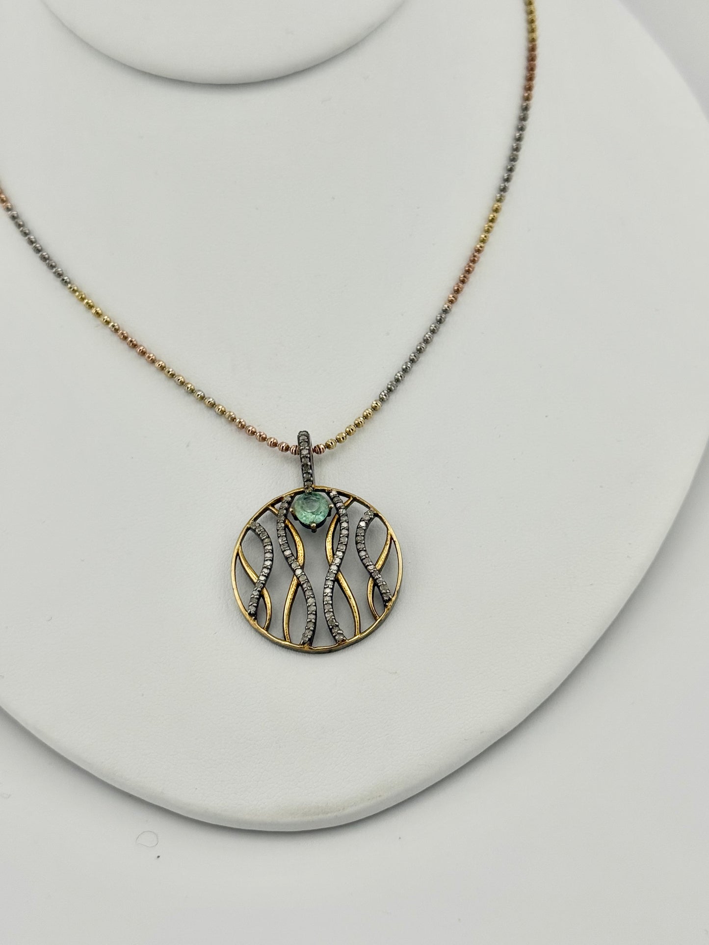 Peridot & Diamond Necklace