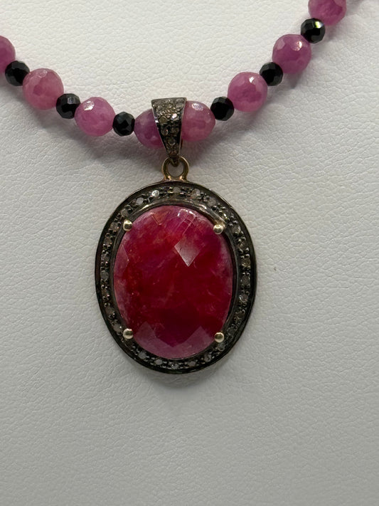 Ruby and Diamond Necklace