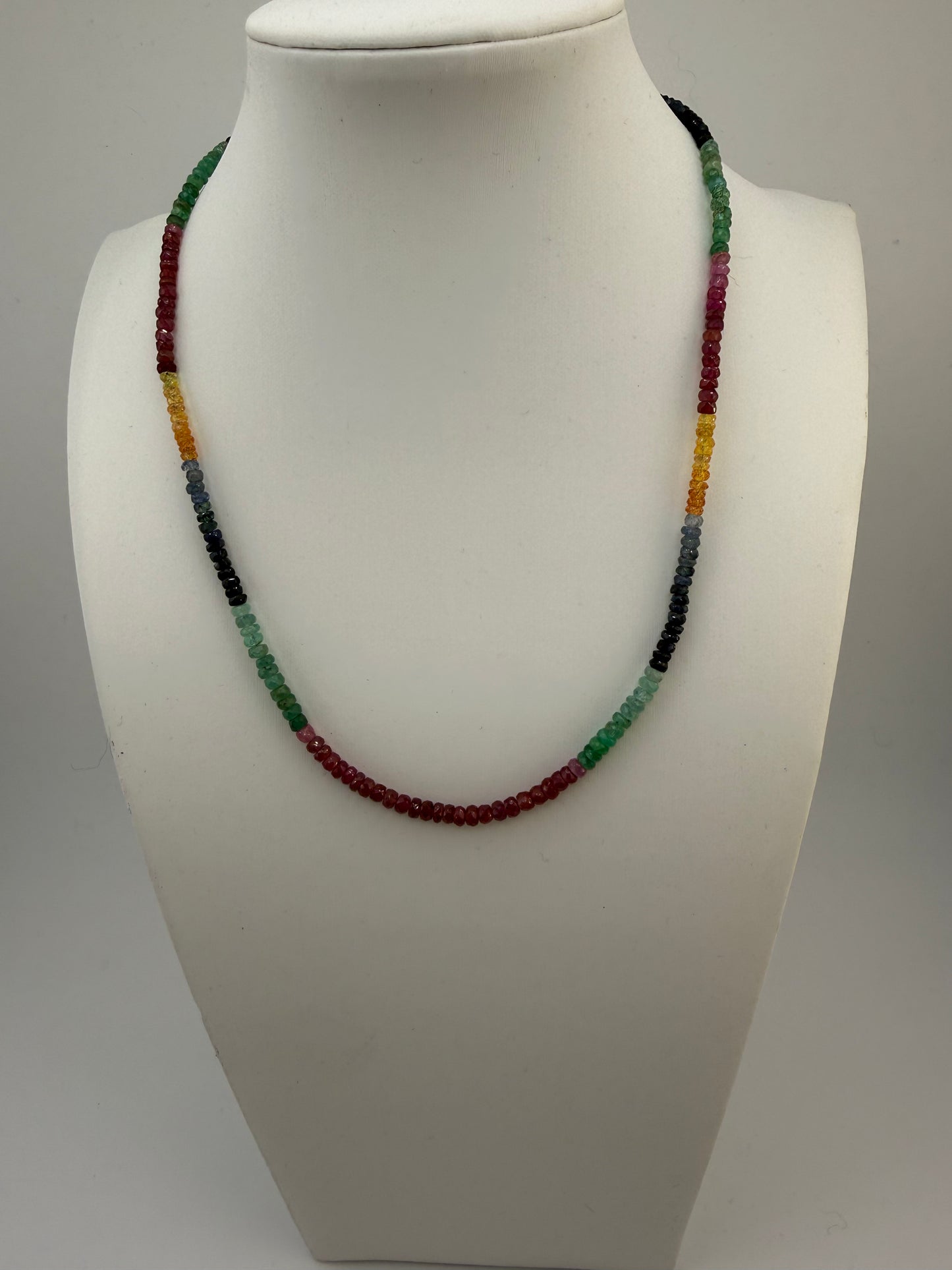 Multi Color Sapphire Necklace