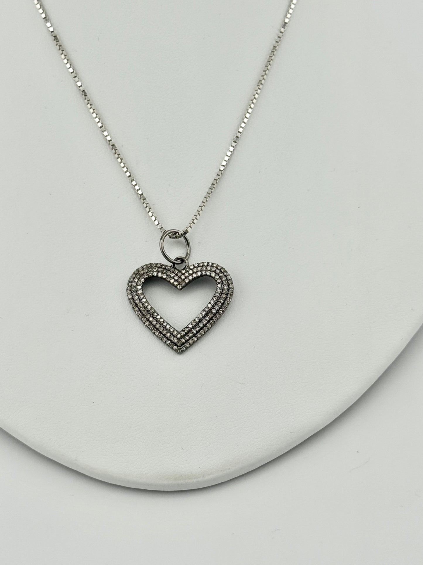 Open Heart Diamond Necklace