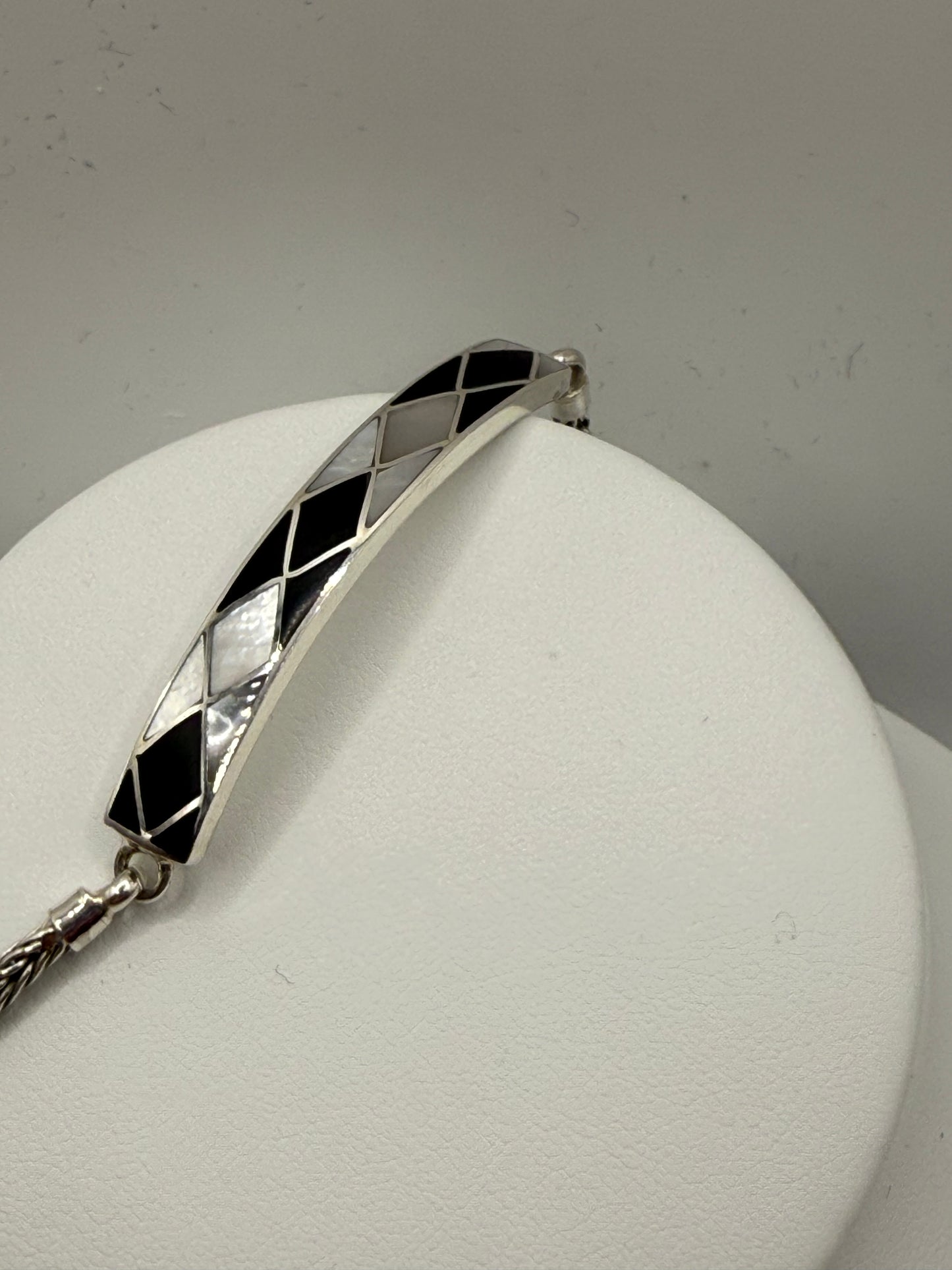 Mother of Pearl and Black Jet Bracelet