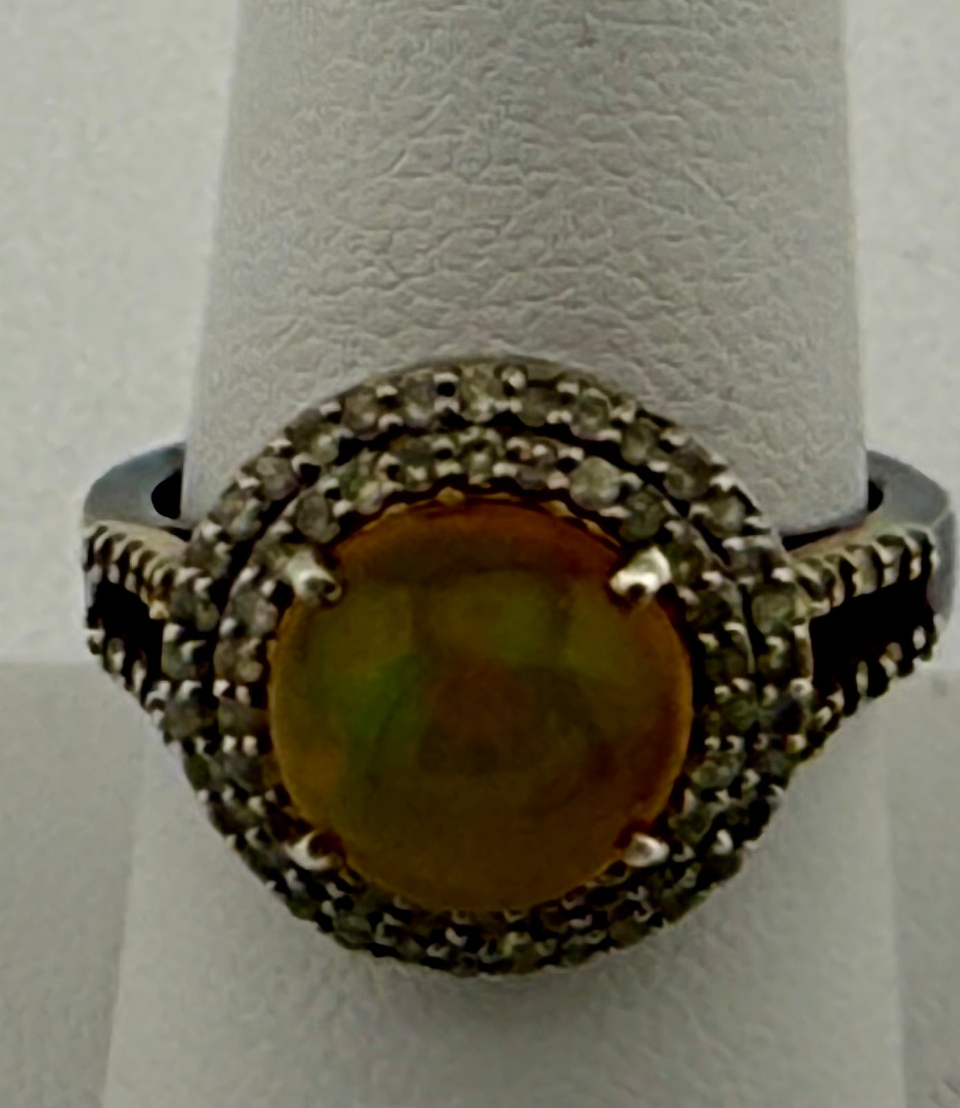 Opal & Diamond Ring