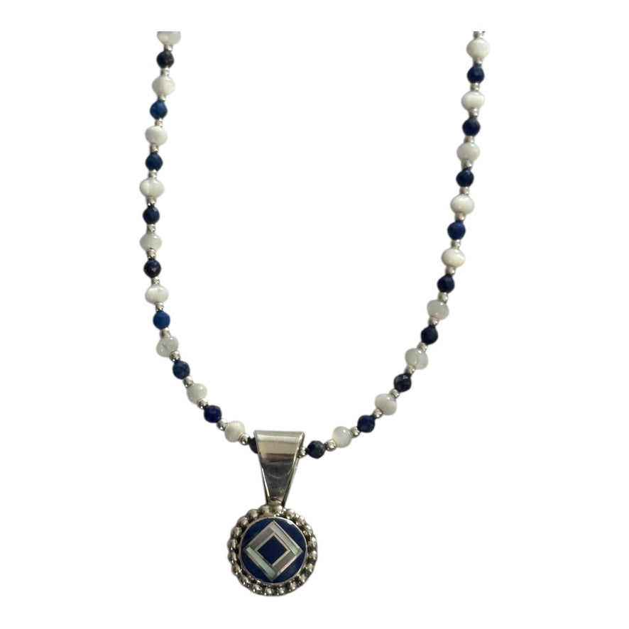 Lapis & Mother of Pearl Necklace
