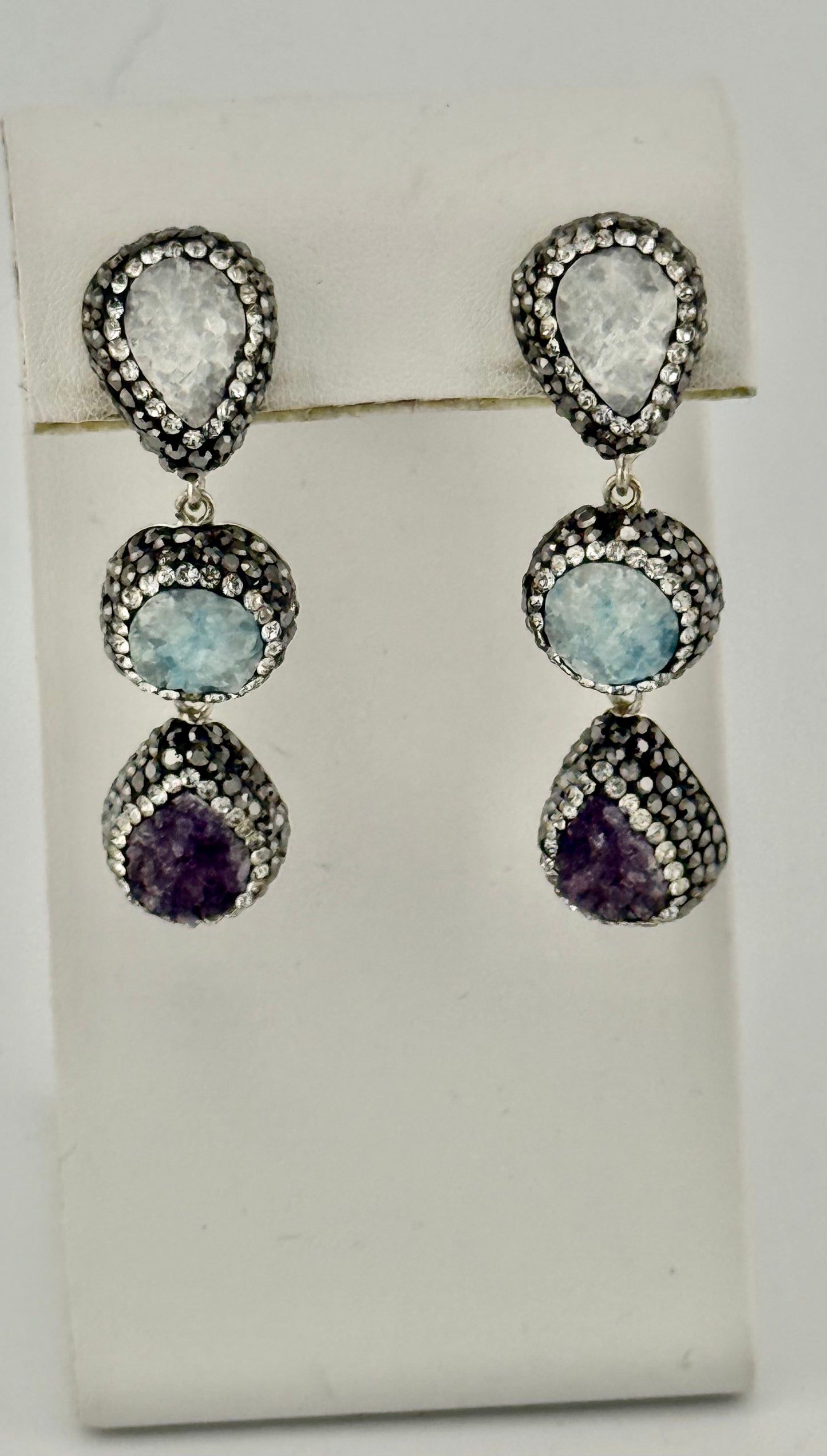 Raw Multi-Stone Earrings