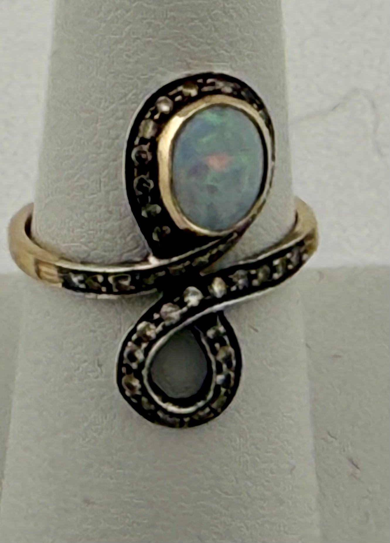 Opal Diamond 14Kt Ring
